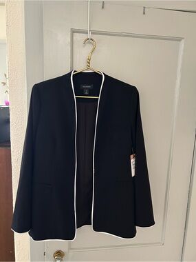 Halogen Black Blazer with White Trim